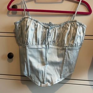 Baby blue corset top very stretchy size 8